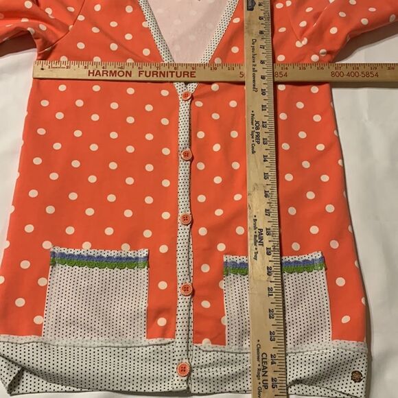 435 by Matilda Jane Size 14 orange polkadot light weight jacket - Picture 8 of 9